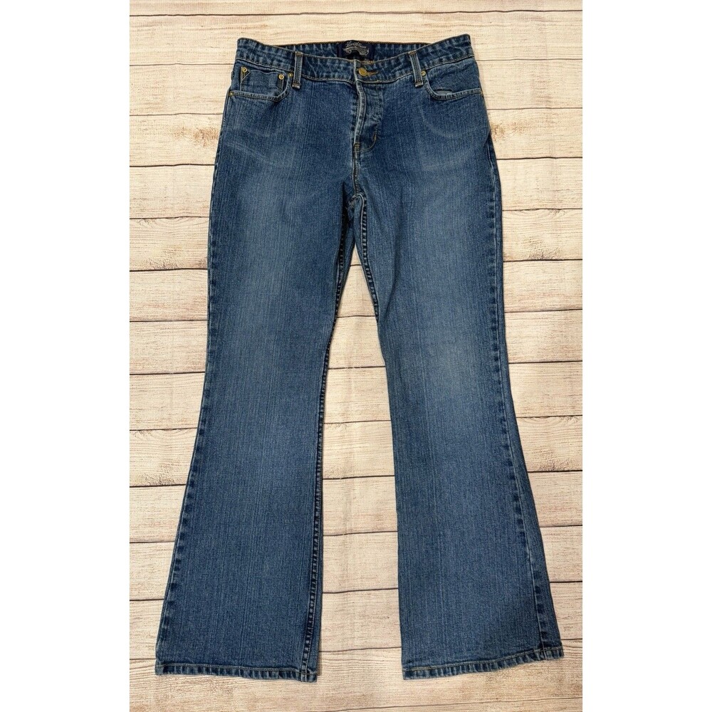 Signature Levi's Blue Denim Juniors 11 Low Rise Slim Bootcut Jeans button fly